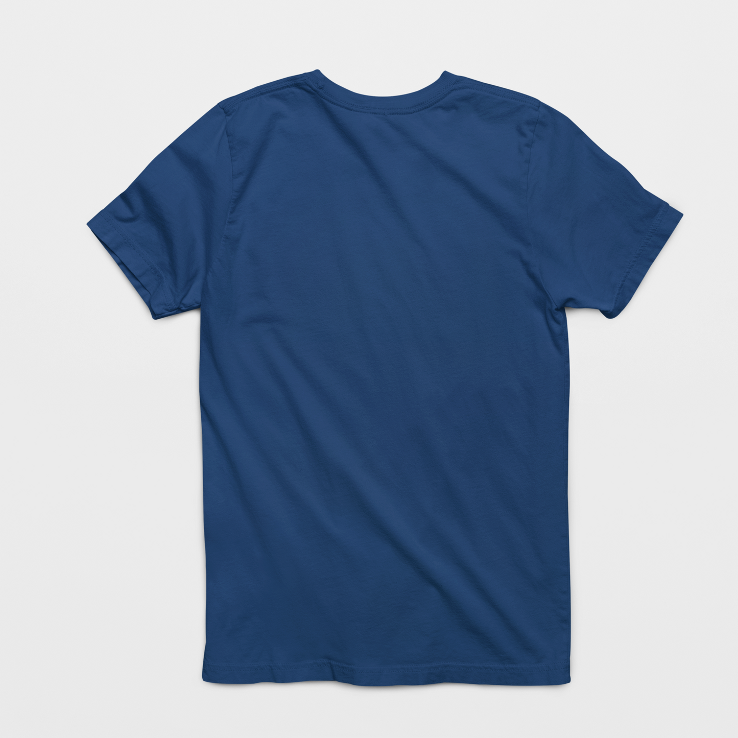 Plain Air-Force Blue Round Neck Cotton T-Shirt