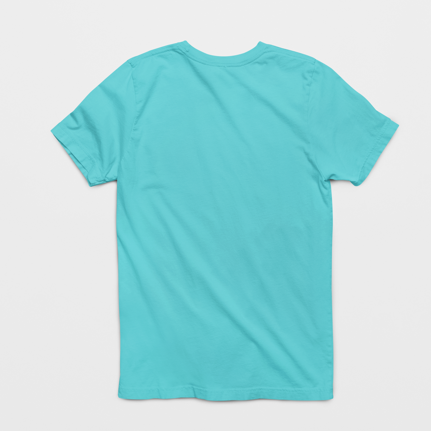 Hang In There Round Neck Cotton T-Shirt - Blue