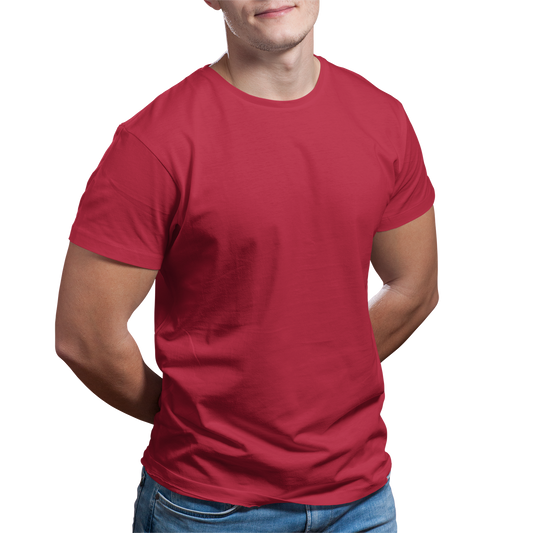 Plain Red Round Neck T-Shirt