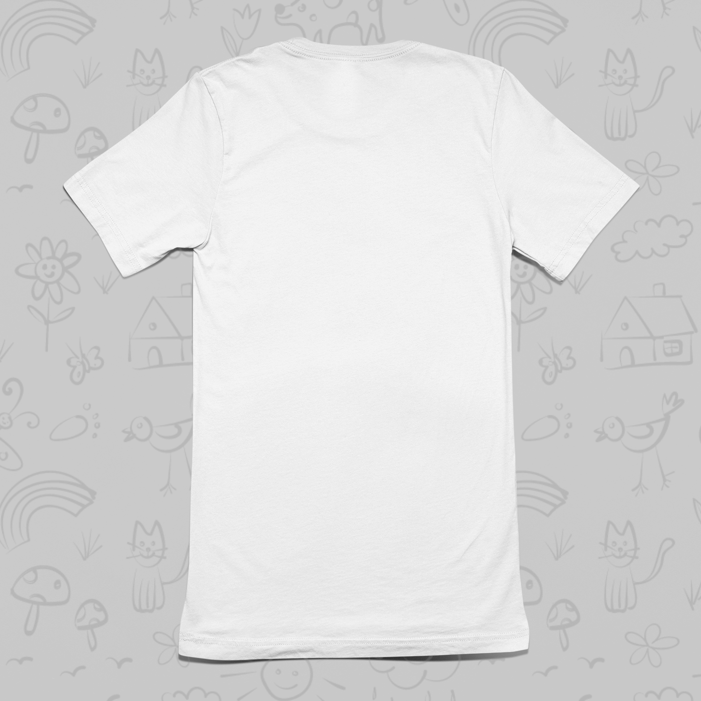 Hug Dealer Round Neck Cotton T-Shirt - White