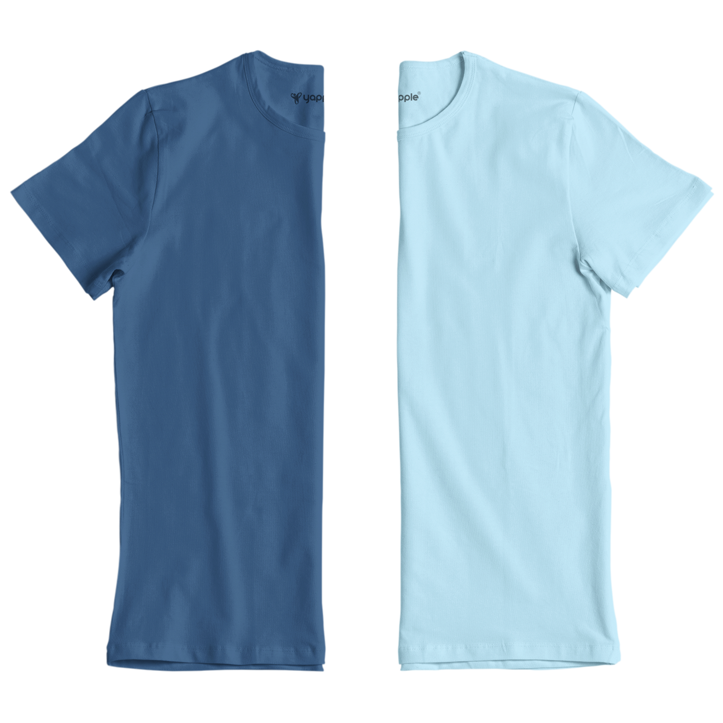 Shades Of Blue T-Shirt Combo - Round Neck ,Half Sleeves