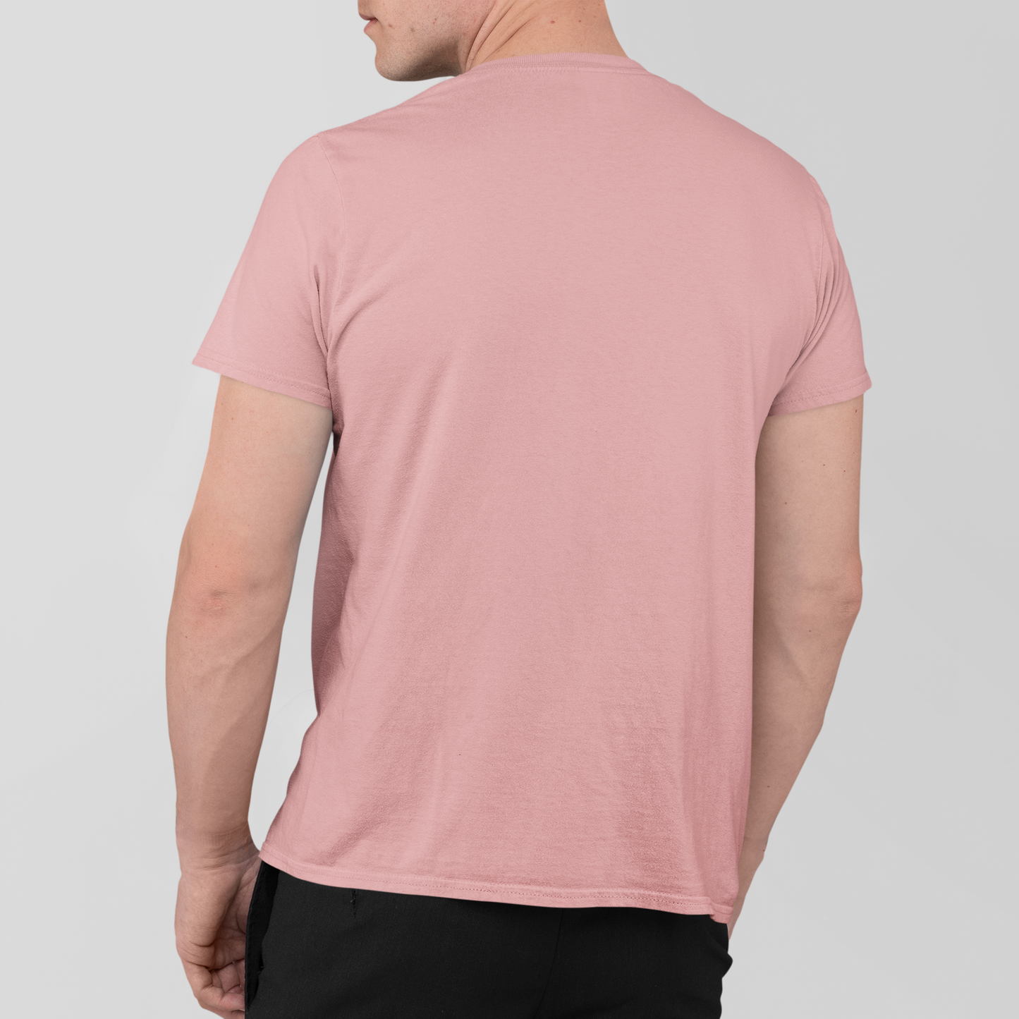 Open Your Mind Round Neck Cotton T-Shirt - Pink