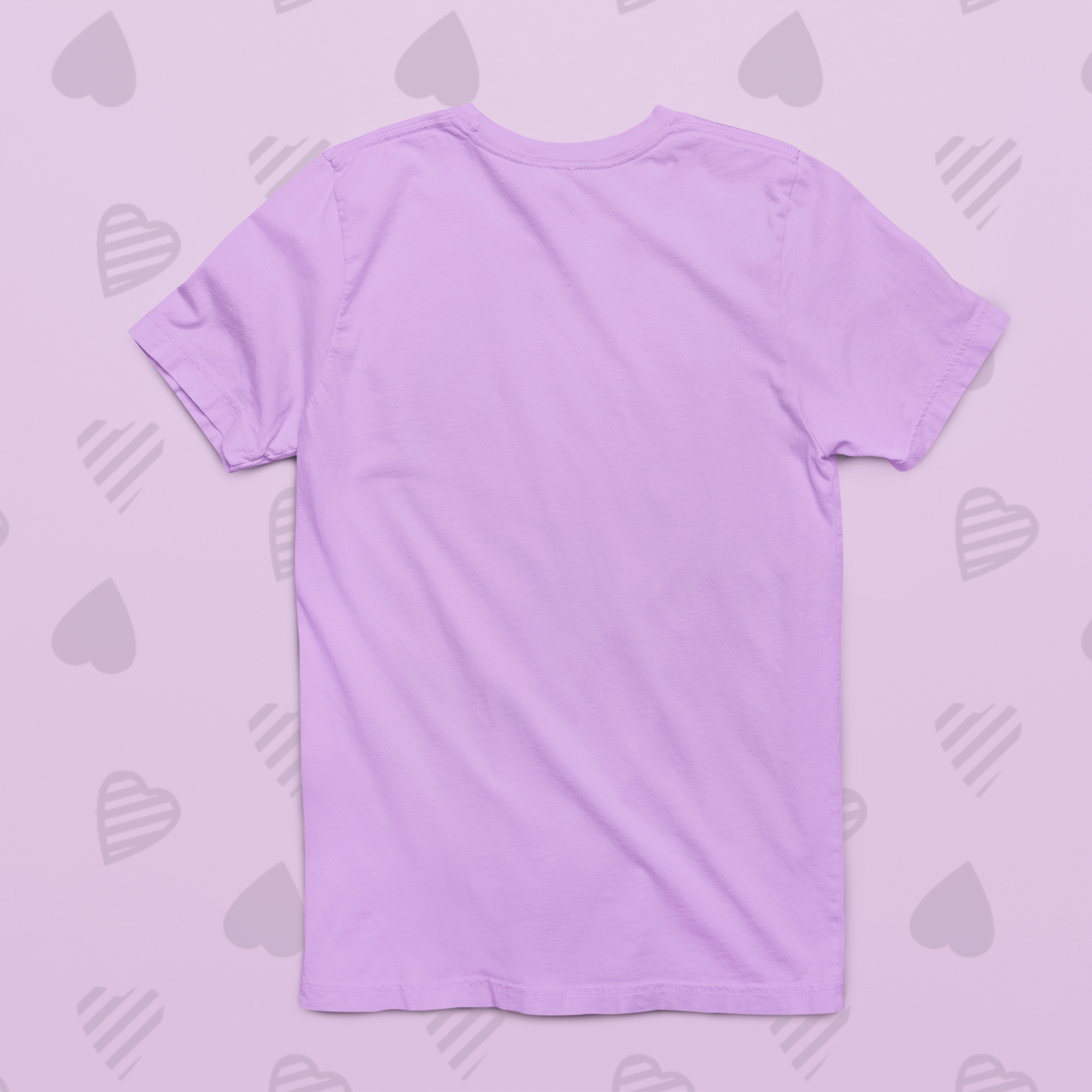 I Love Myself Round Neck Cotton T-Shirt - Purple