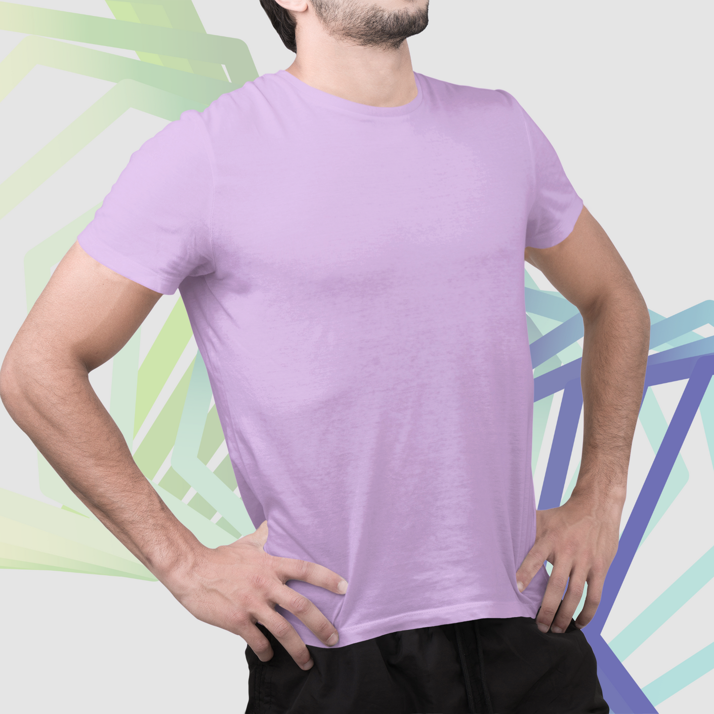 Solid Purple Color Round Neck Cotton T-Shirt