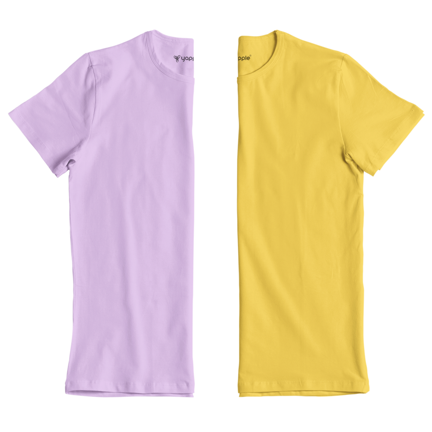 Unisex Crewneck Tee Combo: Electric Purple & Sunshine Yellow