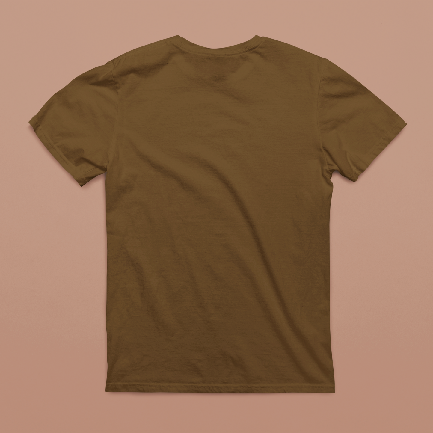 Pure Cotton Solid Brown Color Round Neck T-Shirt