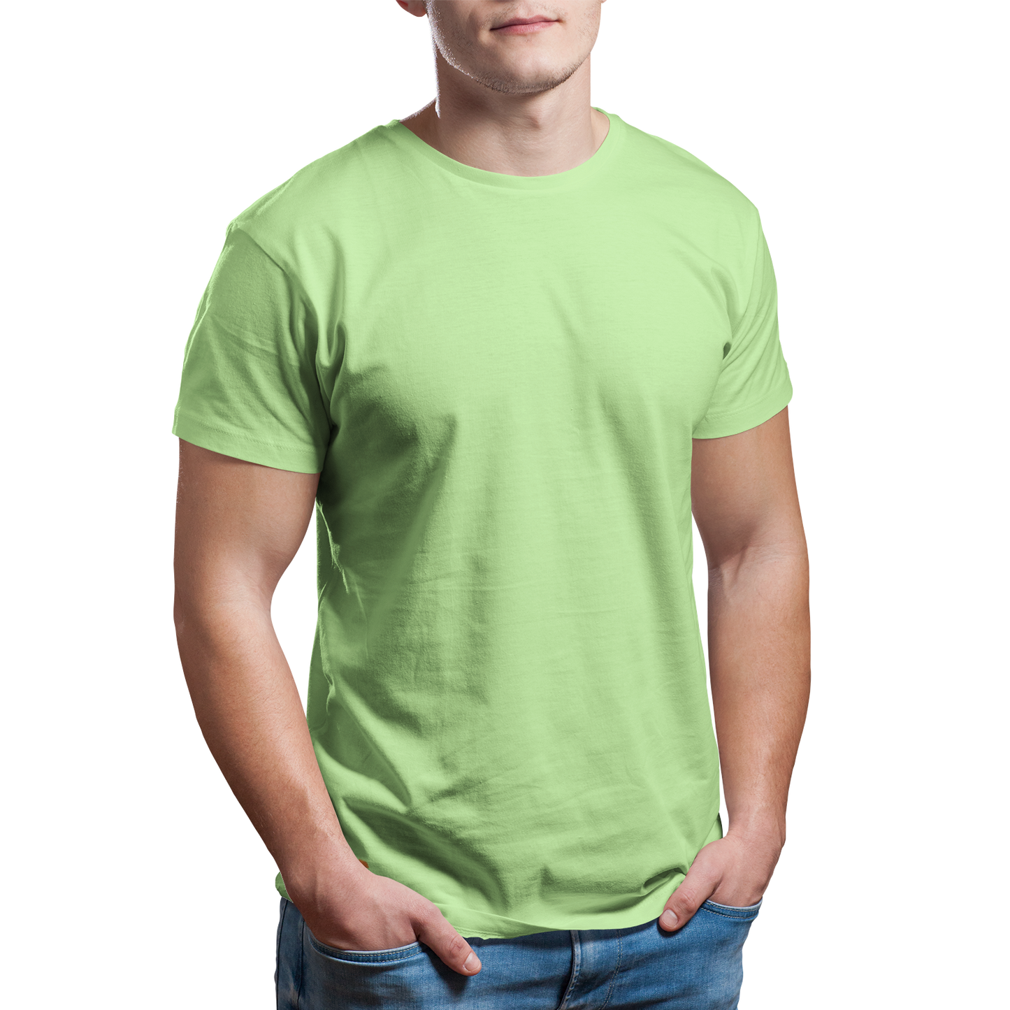 Green & Brown T-Shirt Combo Crewneck: 100% Cotton Comfort (2-Pack)