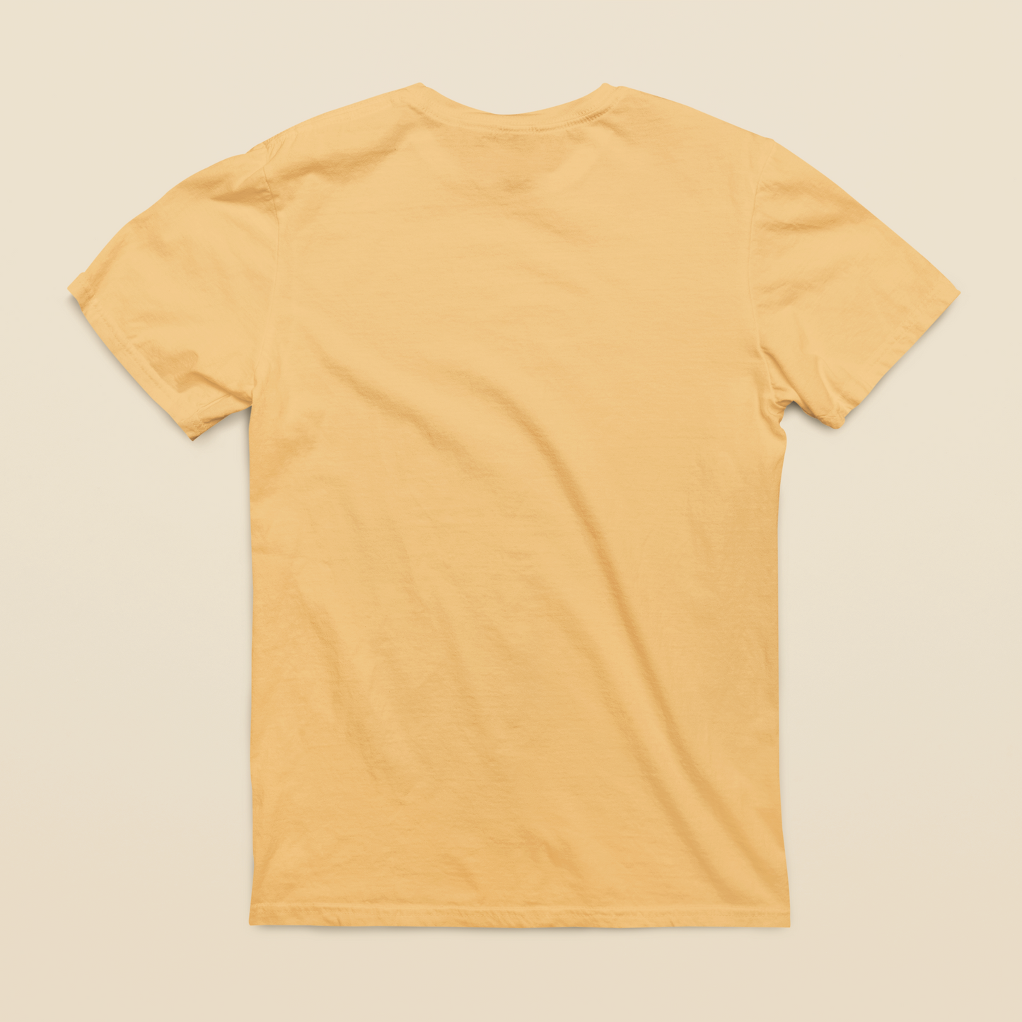 Solid Orange Color Round Neck Cotton T-Shirt