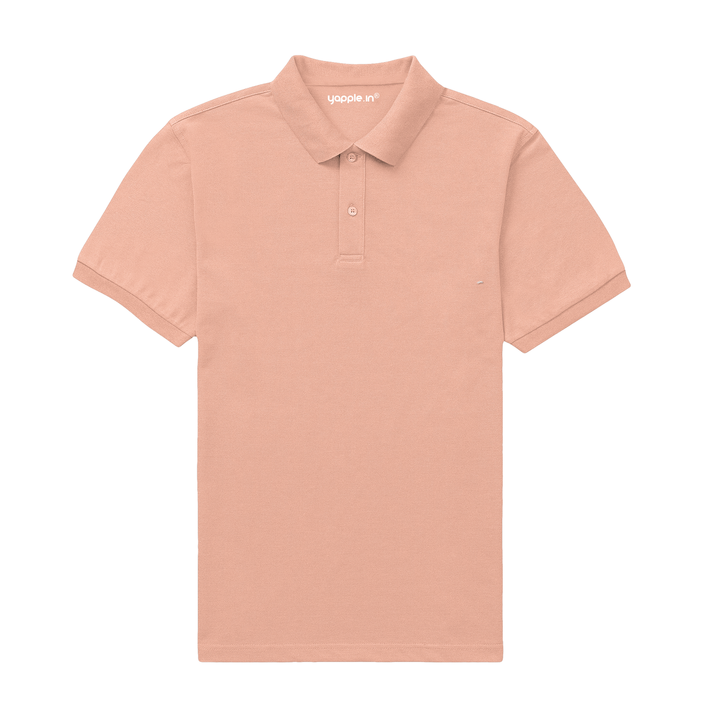 Plain Peach Color Polo Neck T-Shirt